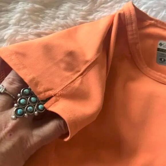 Columbia Titanium Activewear Tangerine Cap Sleeve Top W/Pocket S - Picture 12 of 12